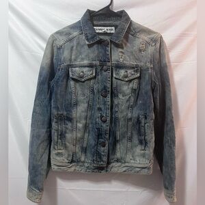 Express Jeans Distressed Denim Jacket. Small.